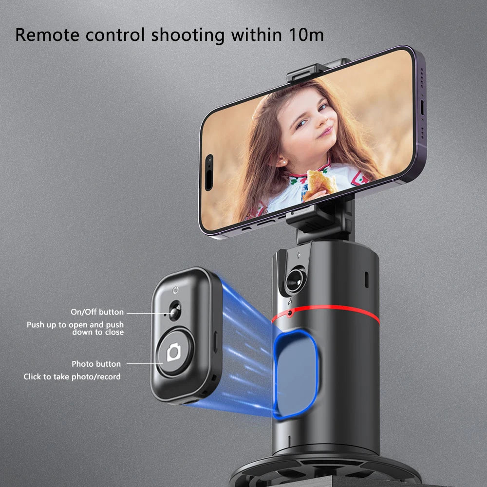 TikiTrack 360 – Suivi Intelligent du Visage à 360° Sans Fil avec Télécommande